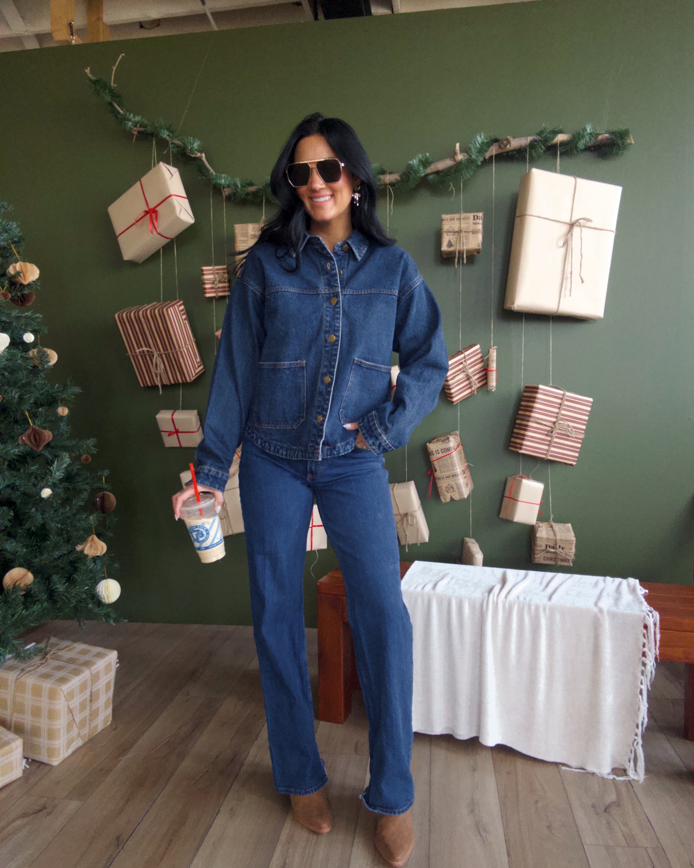 Varsity Blues Denim Jacket - Dark Wash