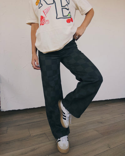 Checked Out Pants - Black/Charcoal