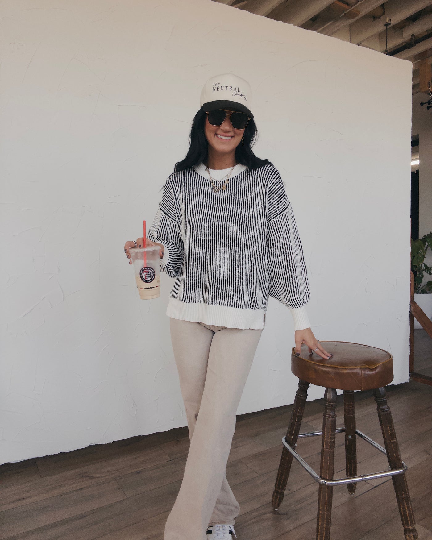 Linden Striped Sweater - Black