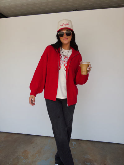 Fieldstone Cardigan - Red