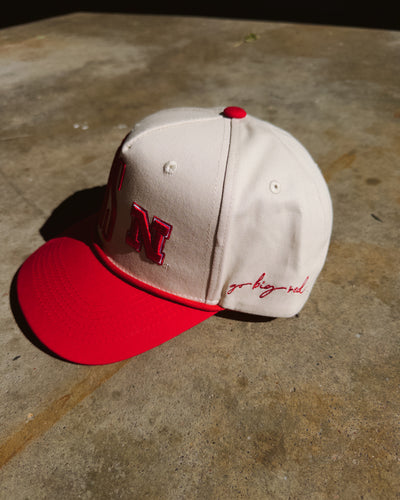 Nebraska Saturday Hat - Cream/Red