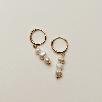 Catalina Pearl Earrings - Gold