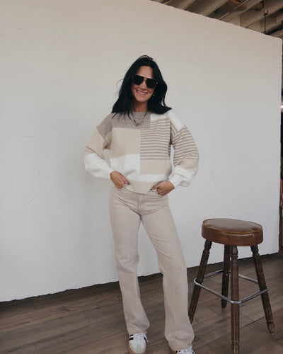 Nellie Stripe Sweater - Ivory Multi