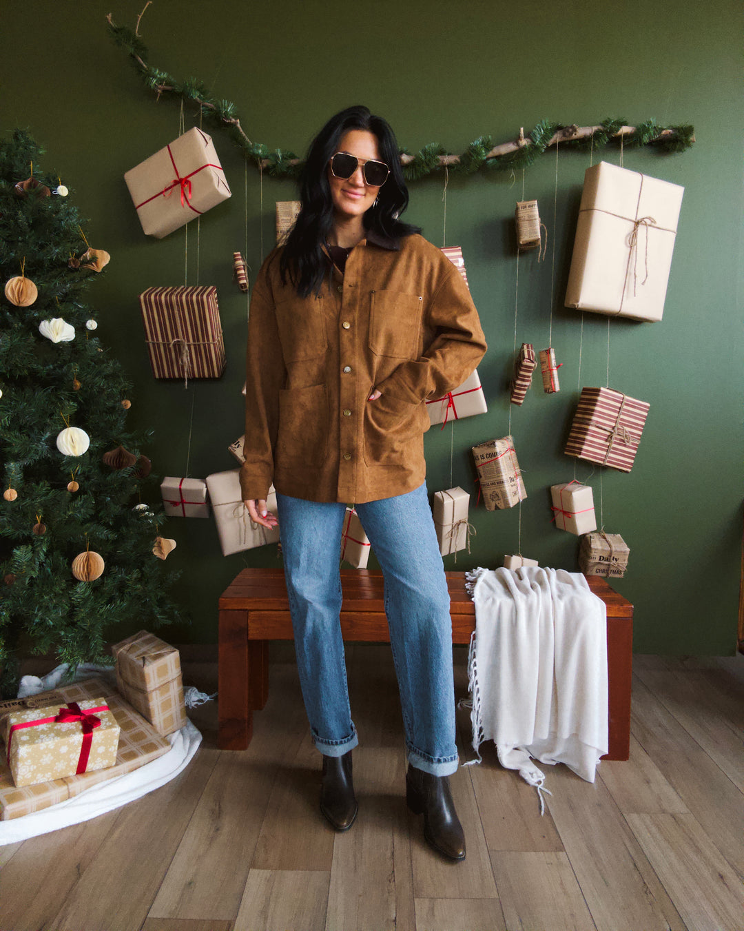 Oak Creek Oversized Suede Jacket - Camel – The Neutral Club Co.