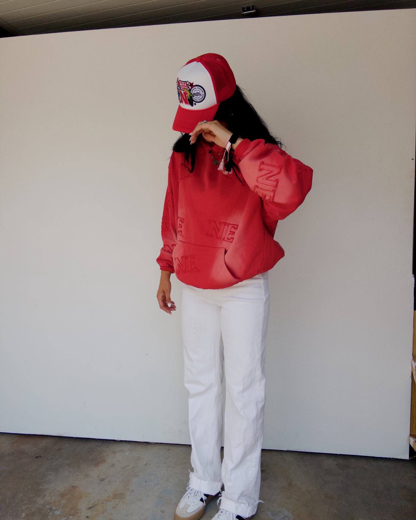 Faded NE Hoodie - Red