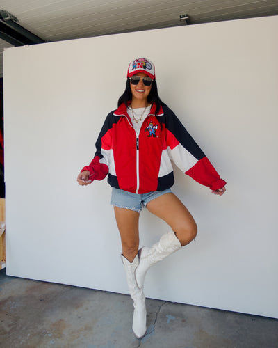Herbie Oversized Track Jacket - Red