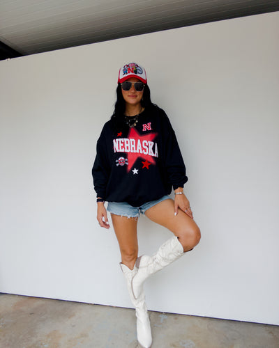 Nebraska Aura Sweatshirt - Black