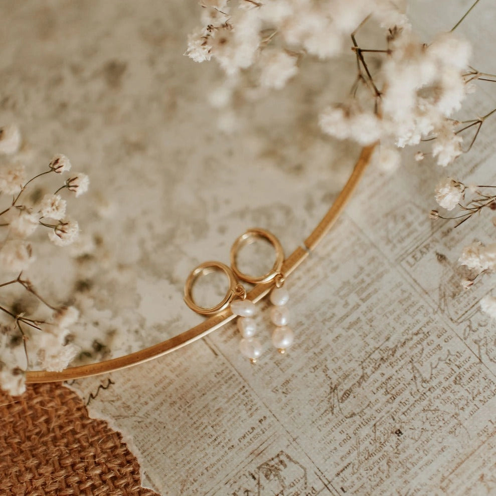 Catalina Pearl Earrings - Gold