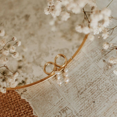 Catalina Pearl Earrings - Gold