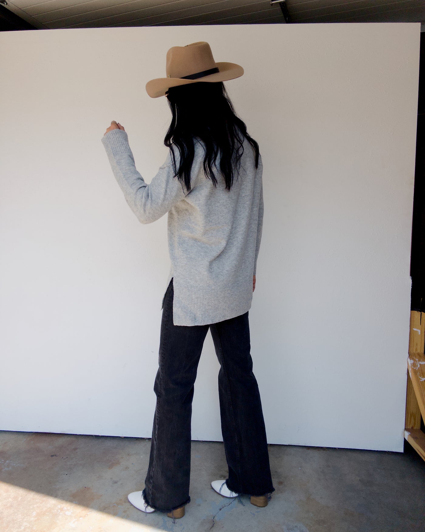 Everyday Tunic Sweater - Heather Grey