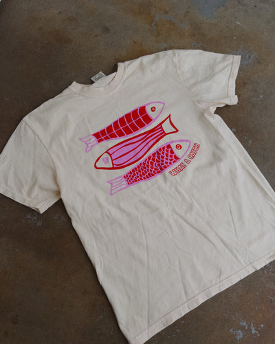 What A Catch Cotton Tee - Ivory