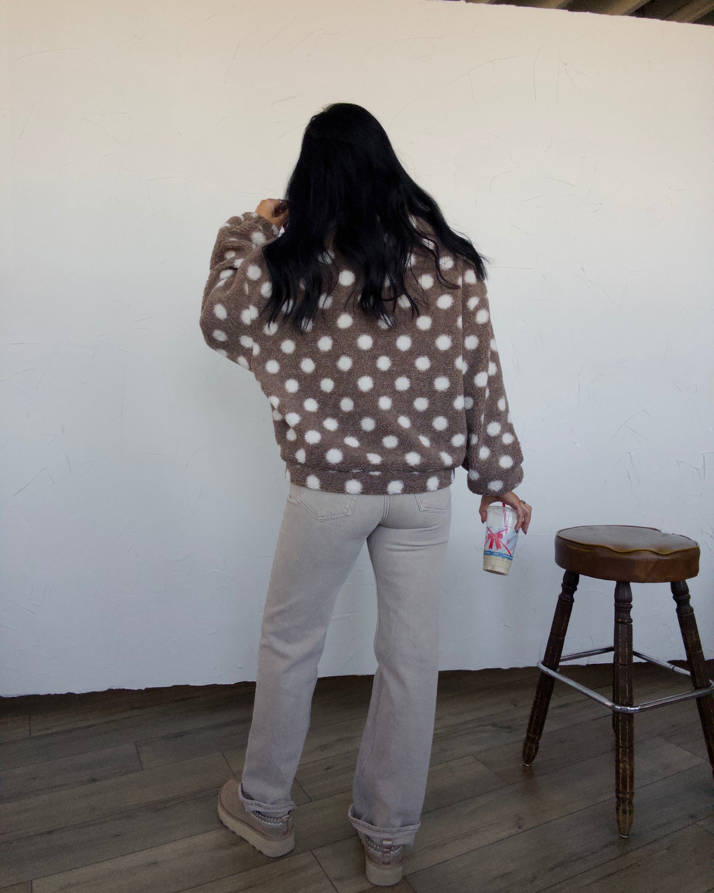 Dottie Days Jacket - Mocha/Cream