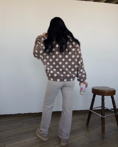 Dottie Days Jacket - Mocha/Cream