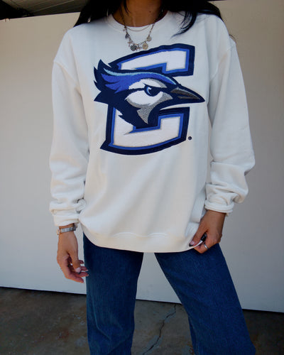 Creighton Chenille Sweatshirt - White