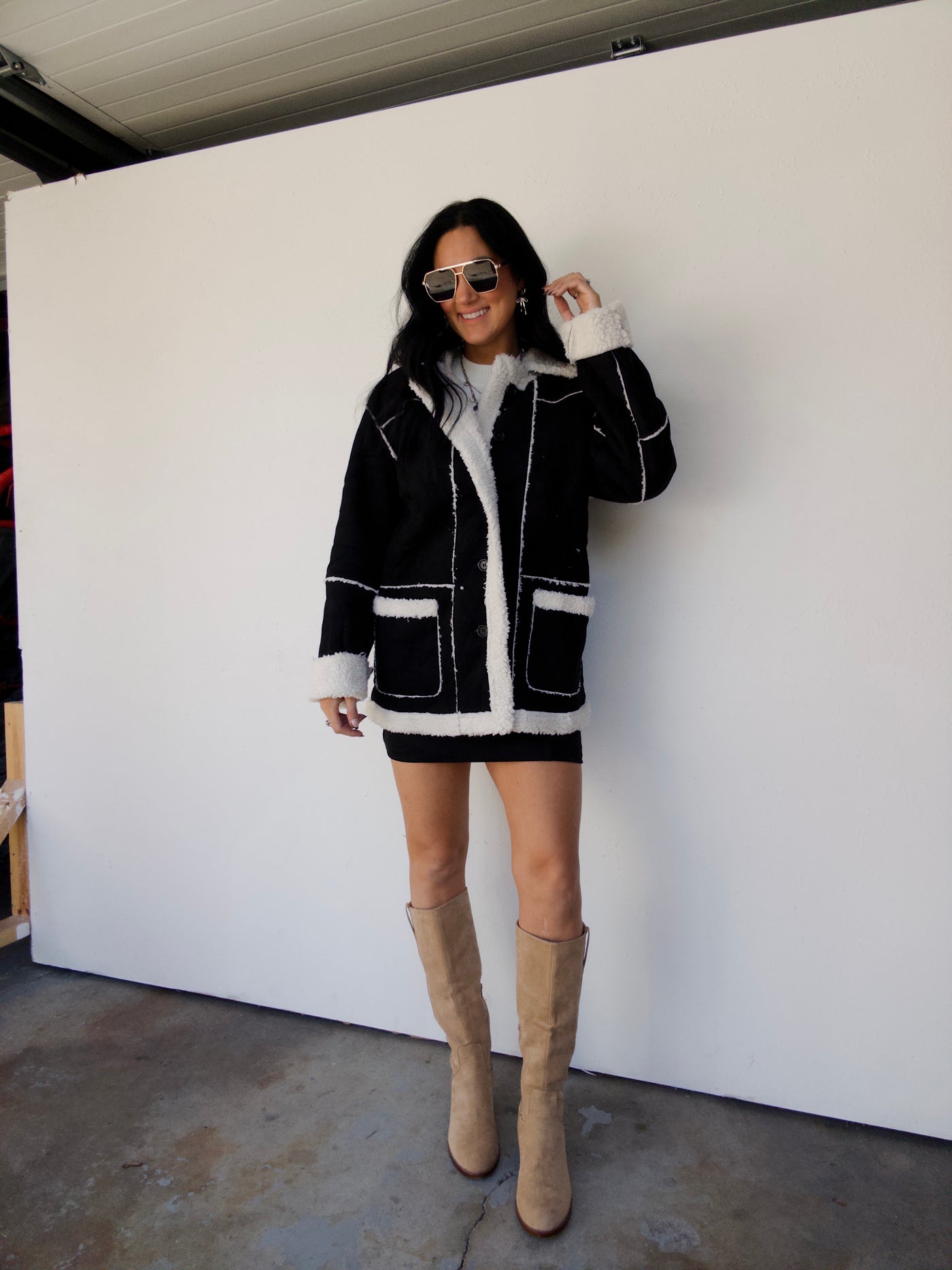 Campfire Suede Jacket - Black