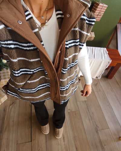 Harvest Haze Vest - Mocha/Black