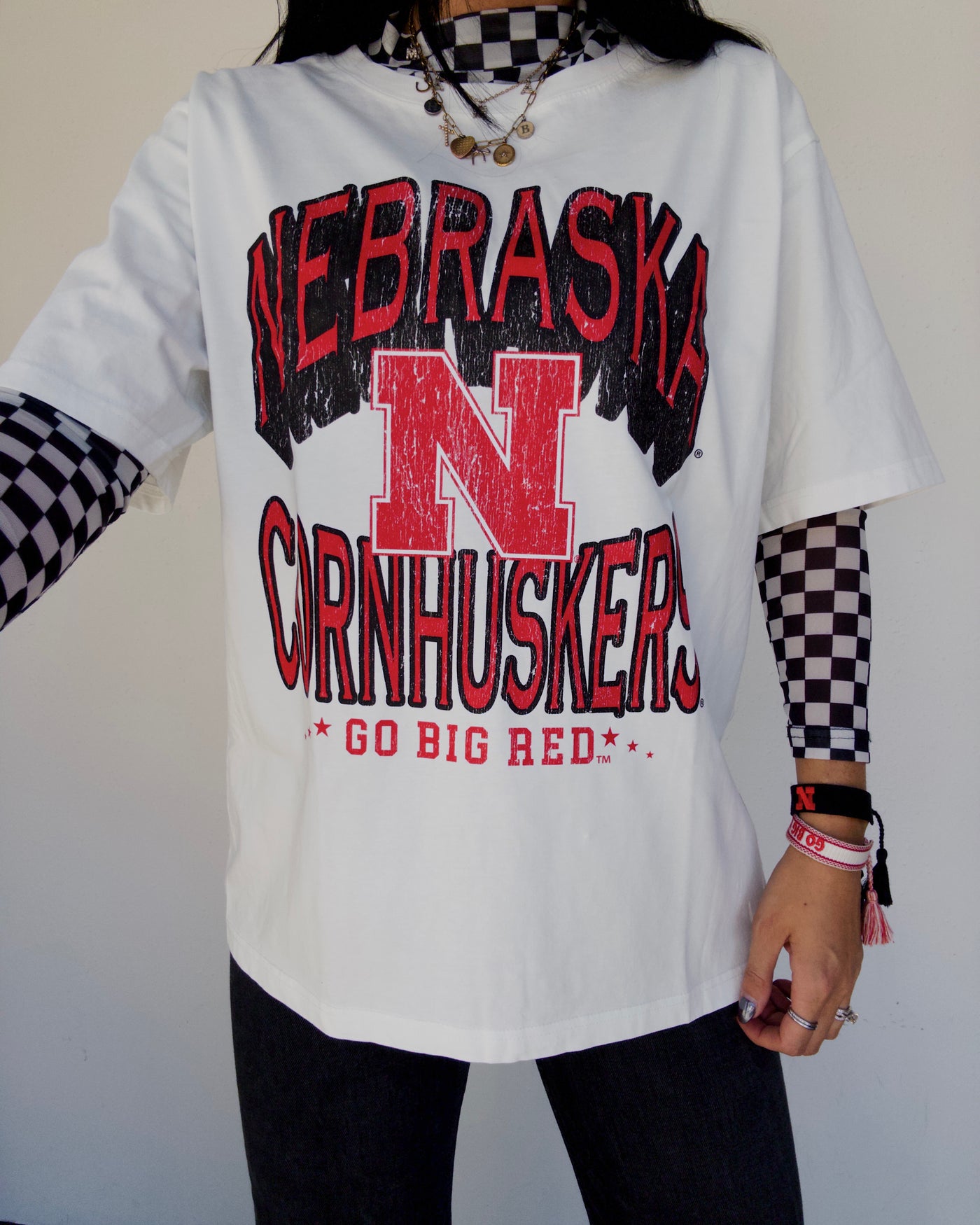 Nebraska GBR Oversized Cotton Tee - White