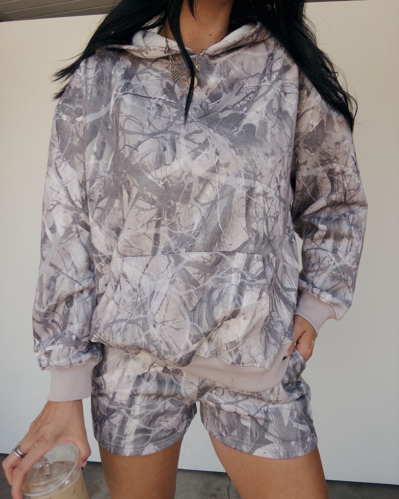 Backwoods Camo Hoodie - Dark