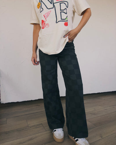 Checked Out Pants - Black/Charcoal
