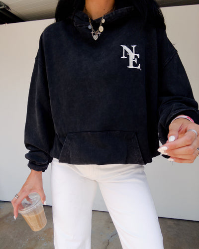 Washed NE Hoodie - Black