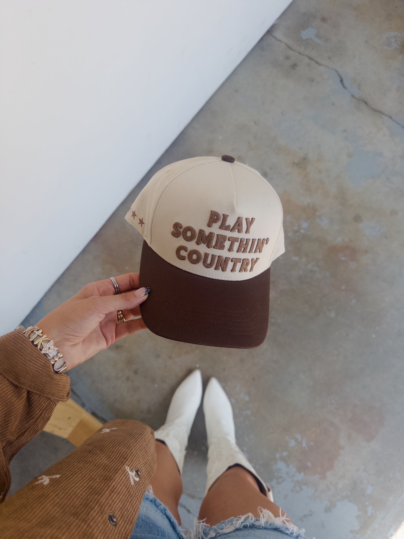 Play Somethin' Country Hat - Cream/Brown