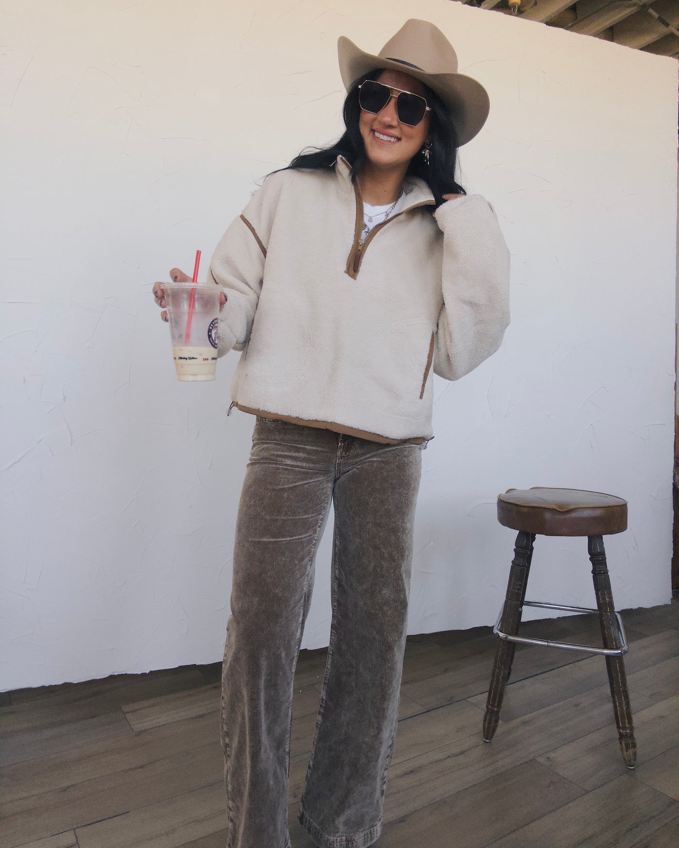 Rustic Ridge Half Zip - Oatmilk