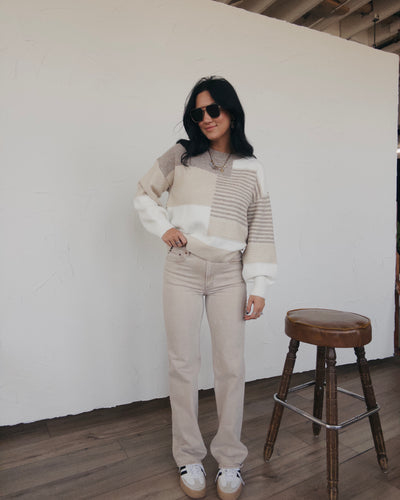 Nellie Stripe Sweater - Ivory Multi