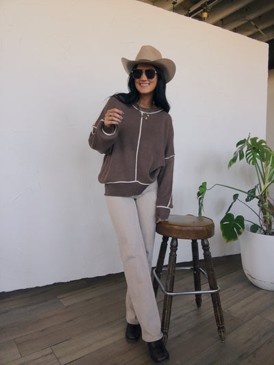 Maple Grove Oversized Sweater - Mocha