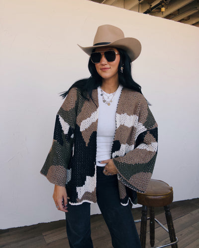 Hideaway Cardigan - Camo