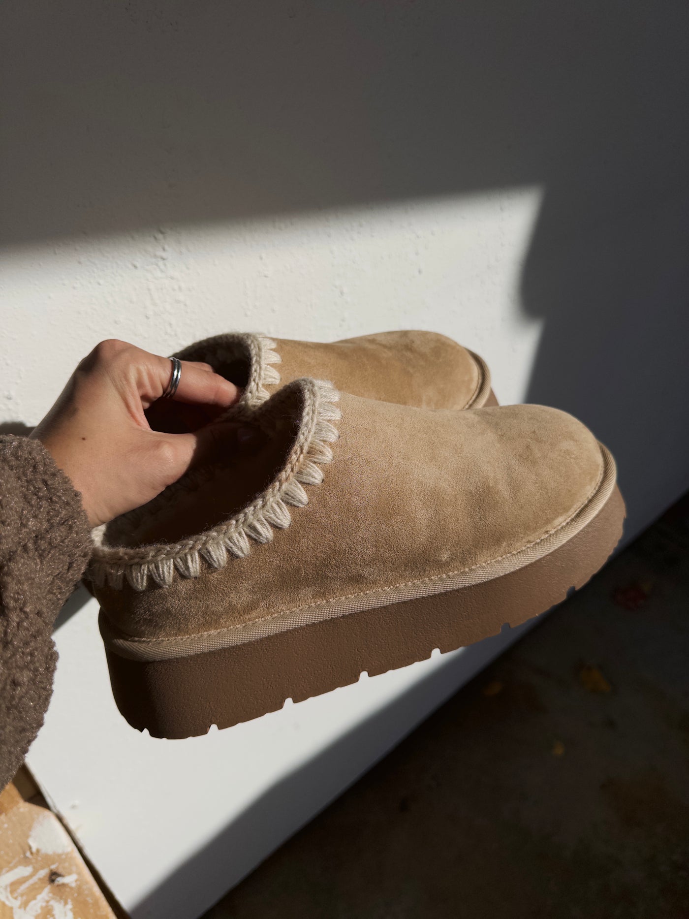 Brandi Platform Mule - Almond