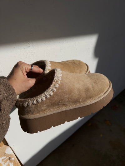 Brandi Platform Mule - Almond