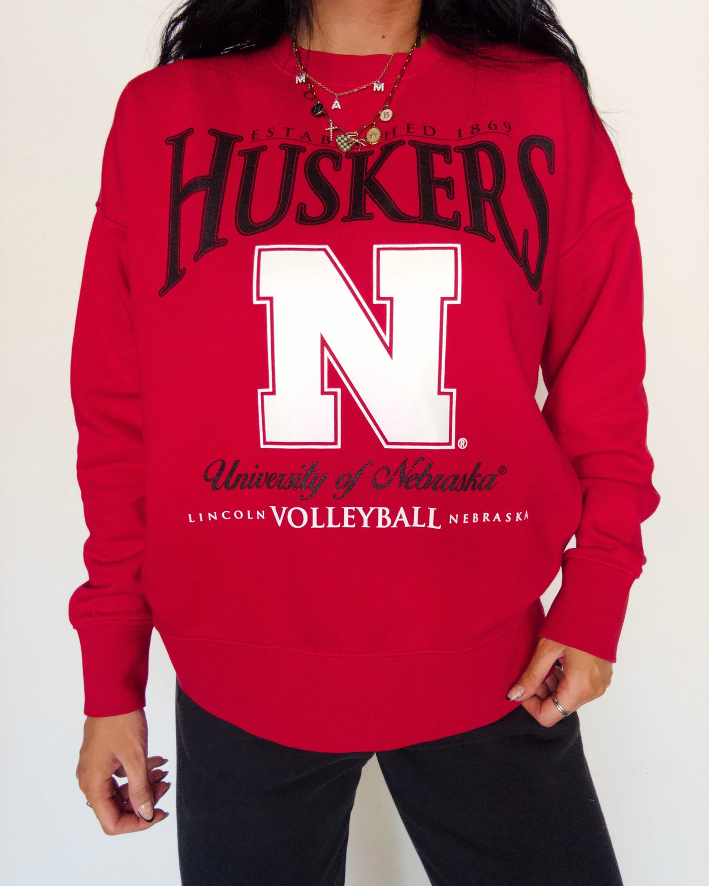 Nebraska Volleyball Hi-Dive Sweatshirt - Red