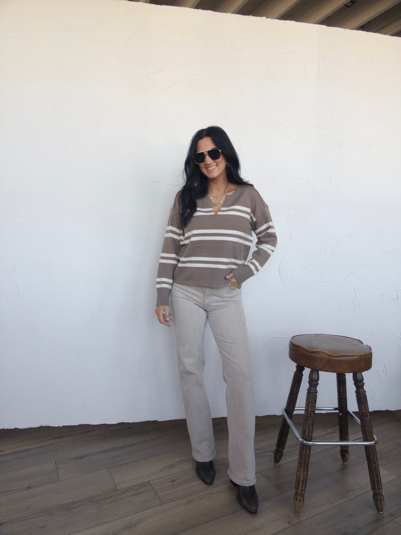 Chai Season Sweater - Mocha/Cream