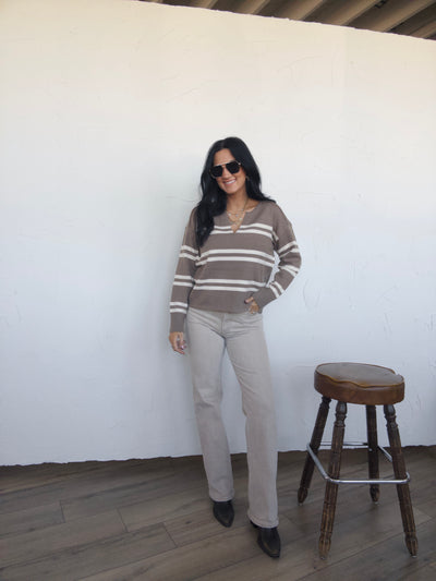 Chai Season Sweater - Mocha/Cream