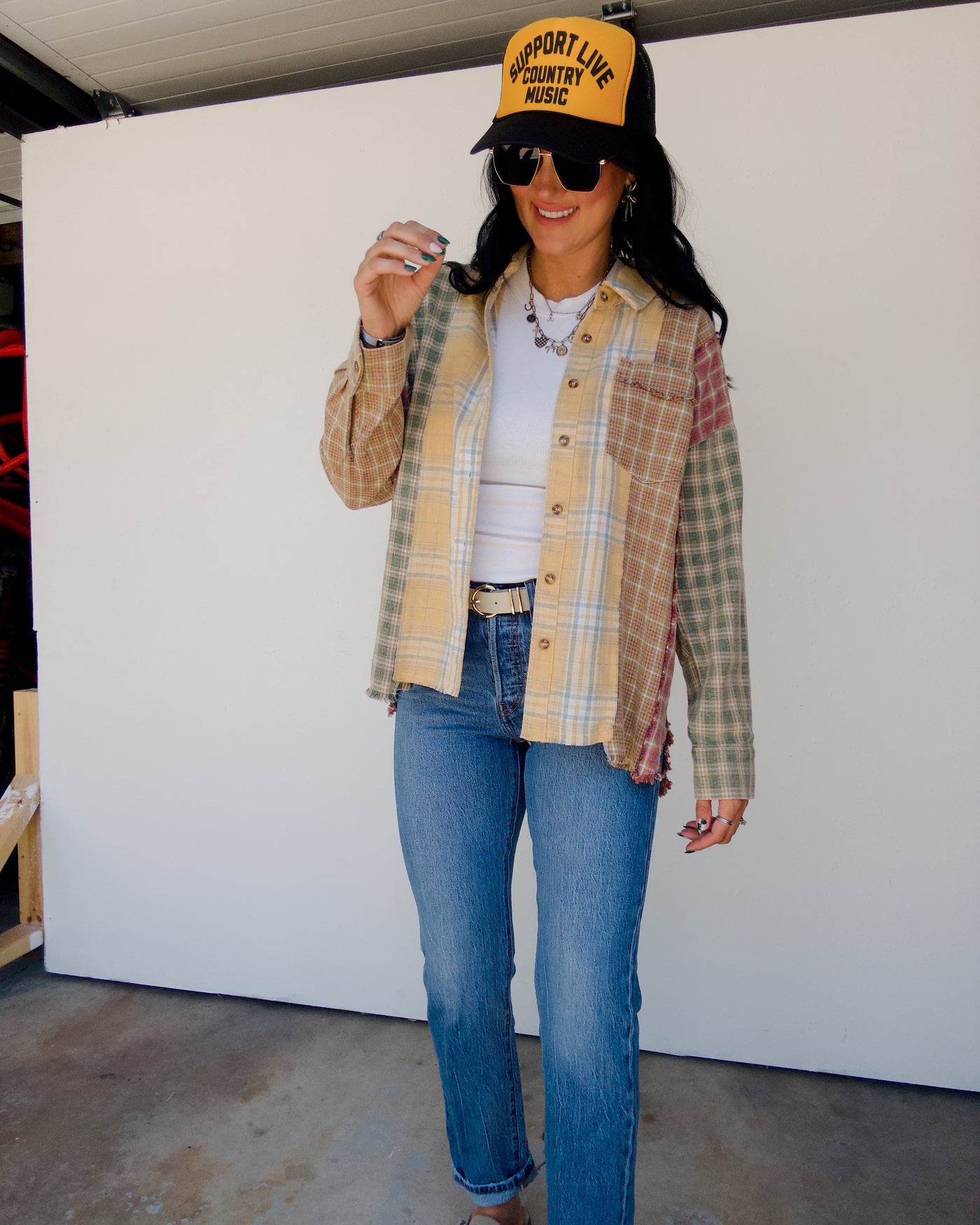 The Fireside Mix Flannel - Mustard Combo