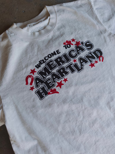 Welcome To The Heartland Cotton Tee - White