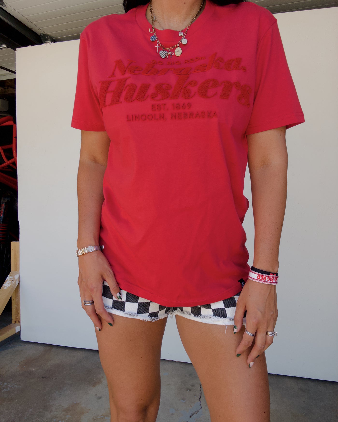 Nebraska Hansen Brush Tee - Red