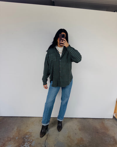 Mia Checkered Top - Green