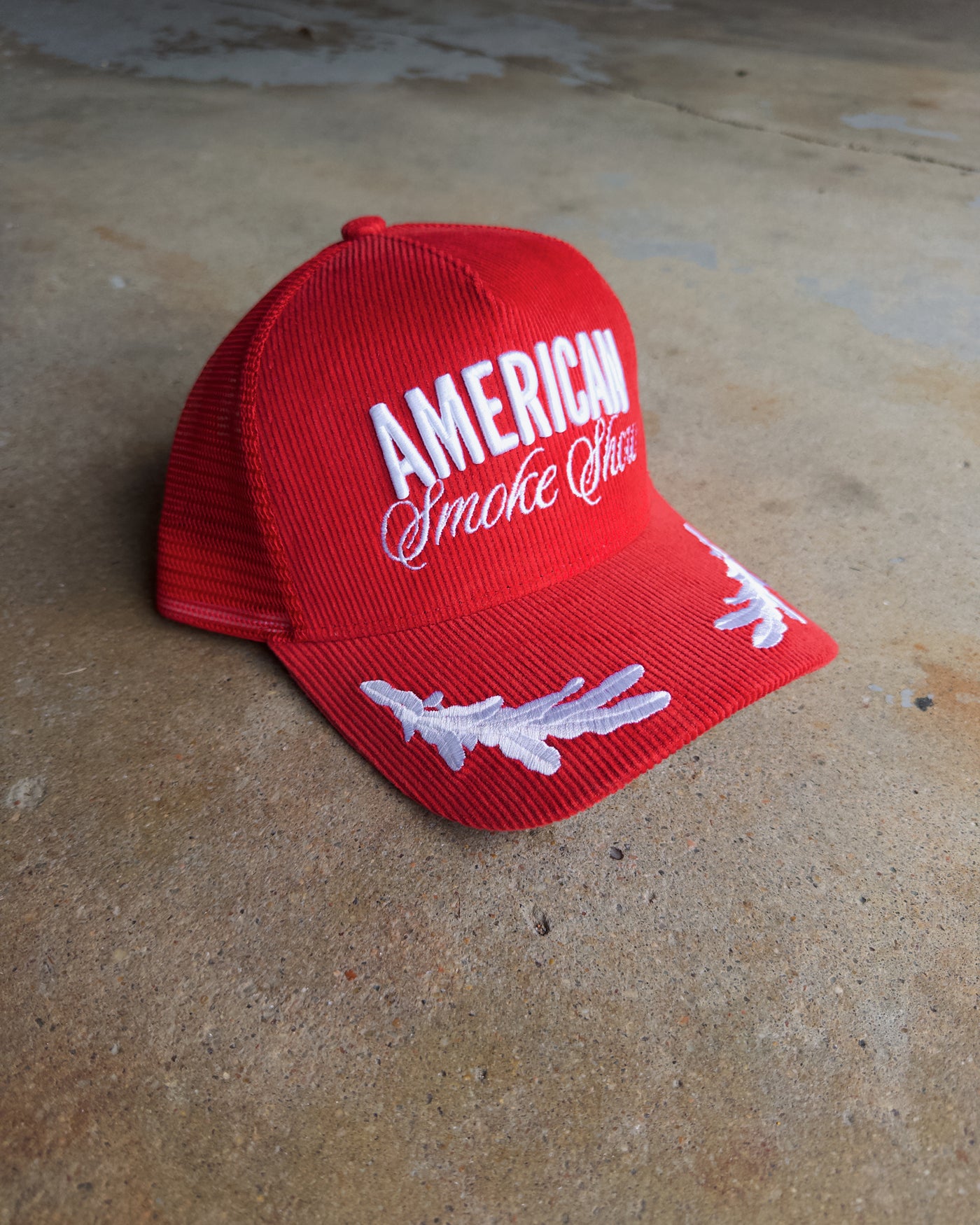 American Smoke Show Corduroy Hat - Red