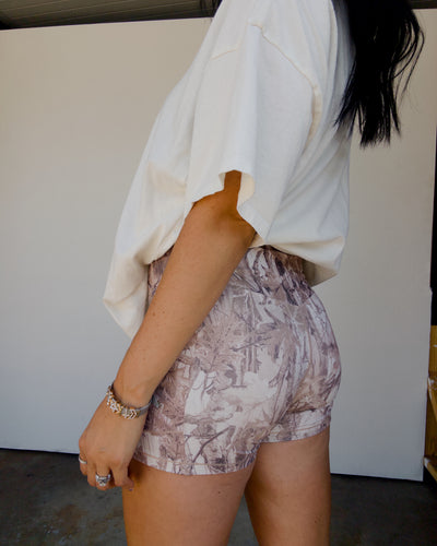 Cross Over Biker Shorts - Camo
