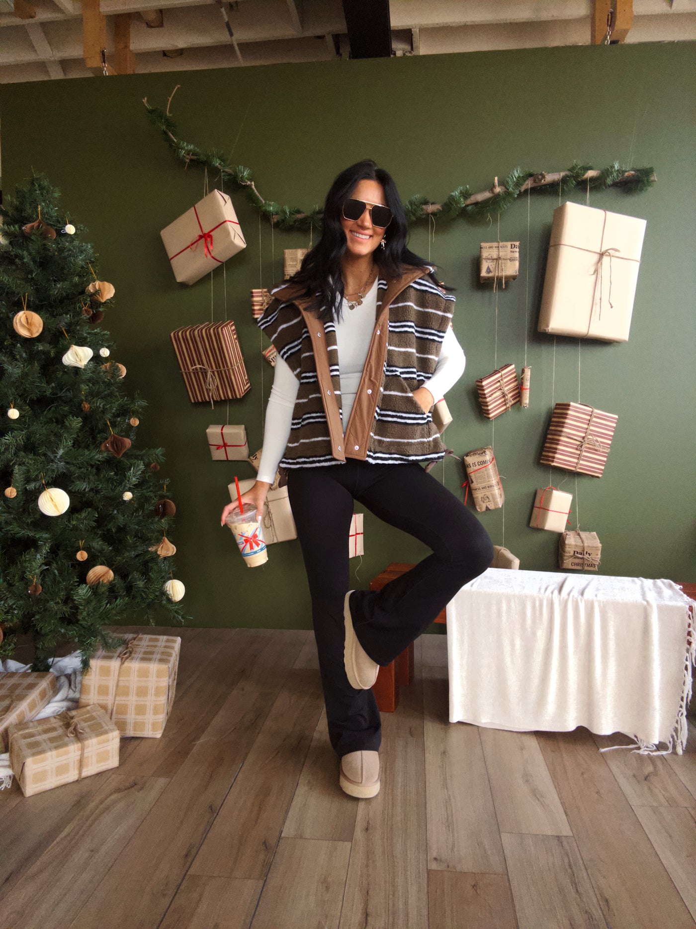 Harvest Haze Vest - Mocha/Black