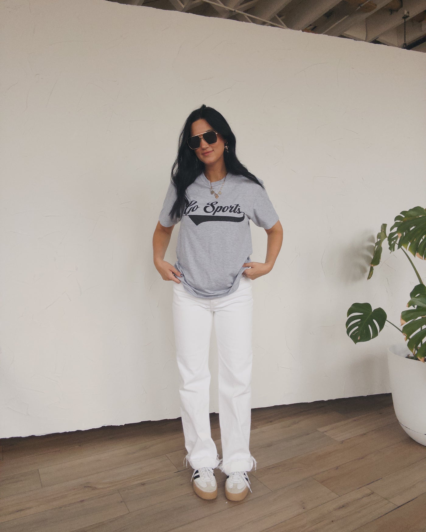 Go Sports Tee - Heather Grey