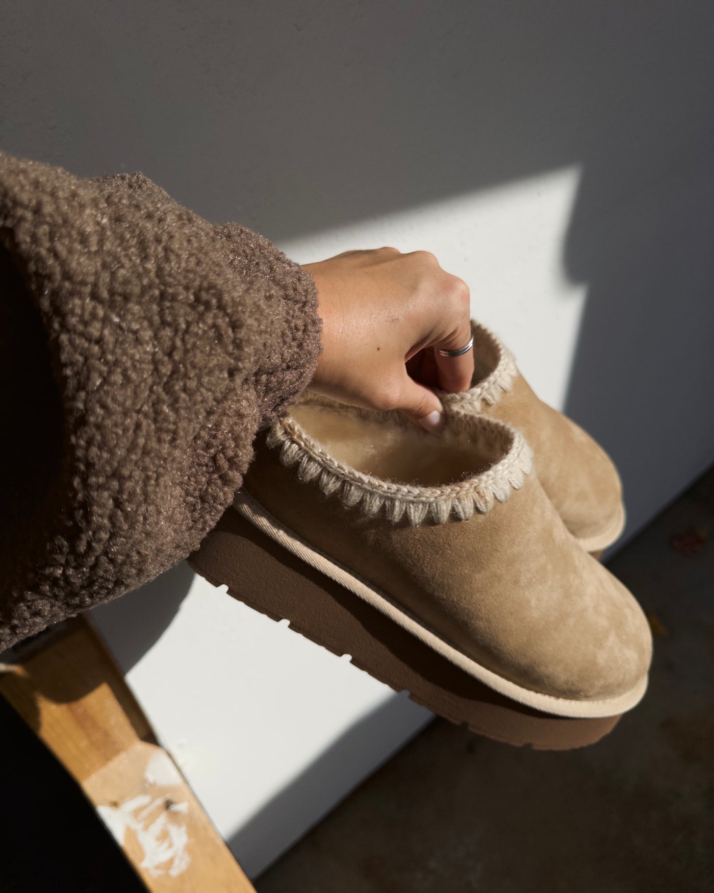 Brandi Platform Mule - Almond