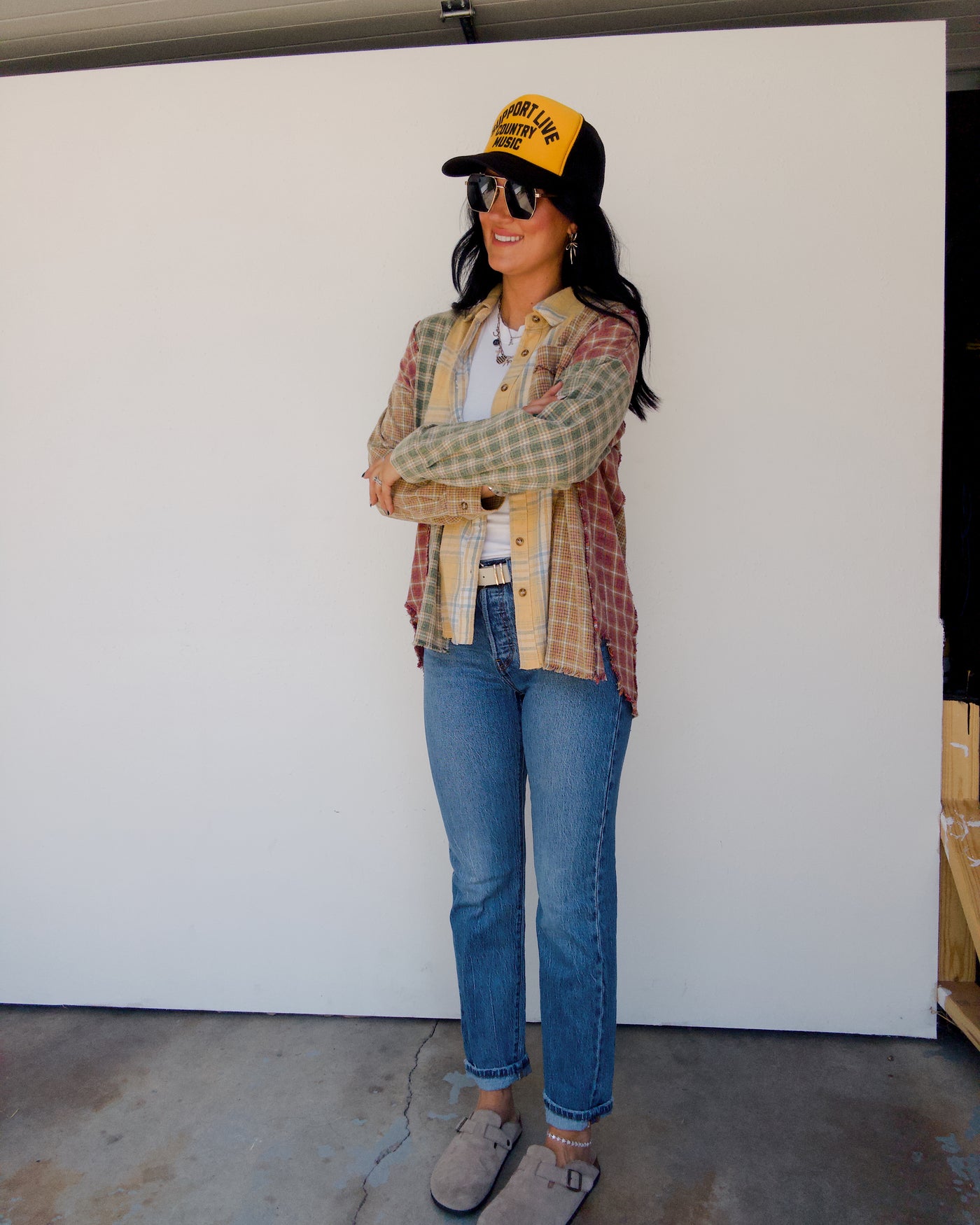 The Fireside Mix Flannel - Mustard Combo