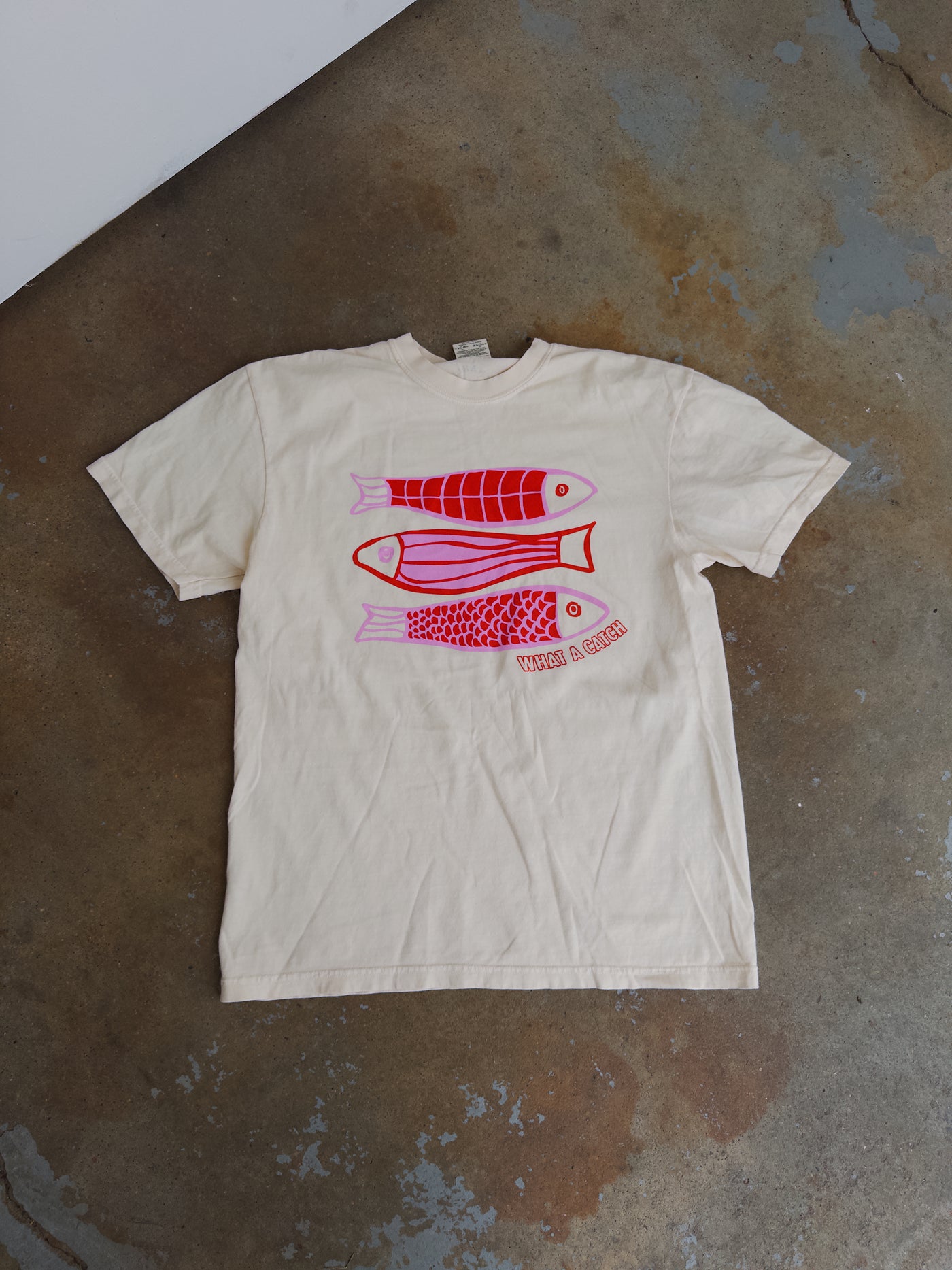 What A Catch Cotton Tee - Ivory