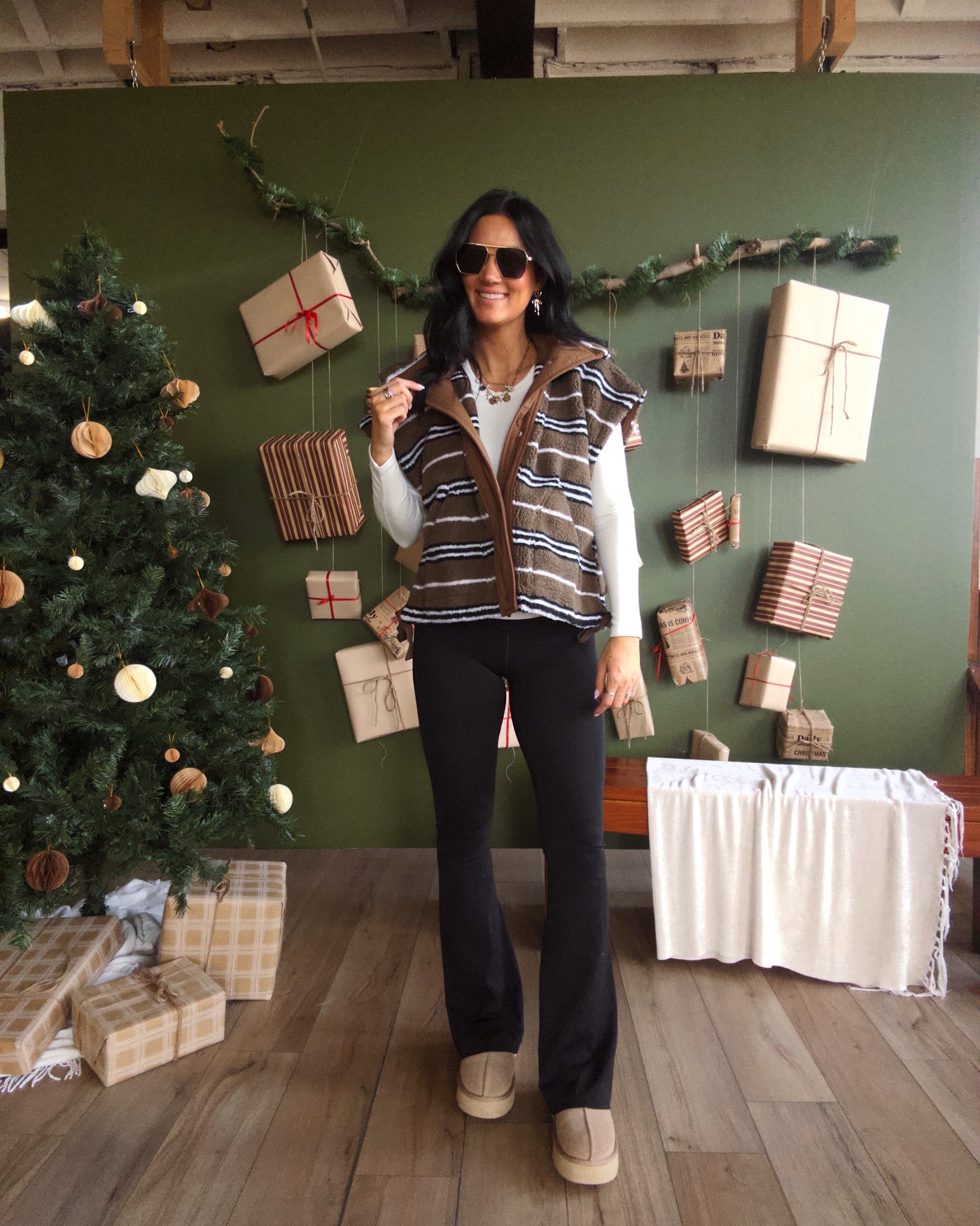 Harvest Haze Vest - Mocha/Black