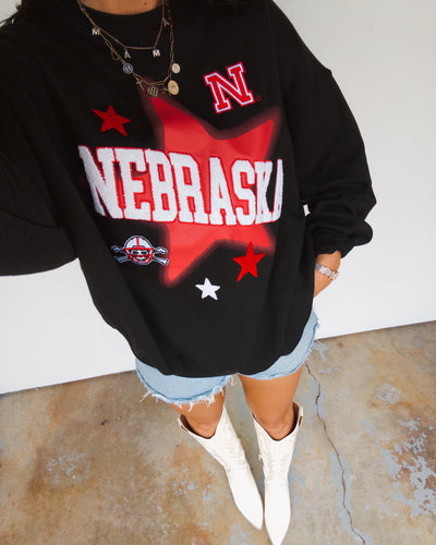 Nebraska Aura Sweatshirt - Black