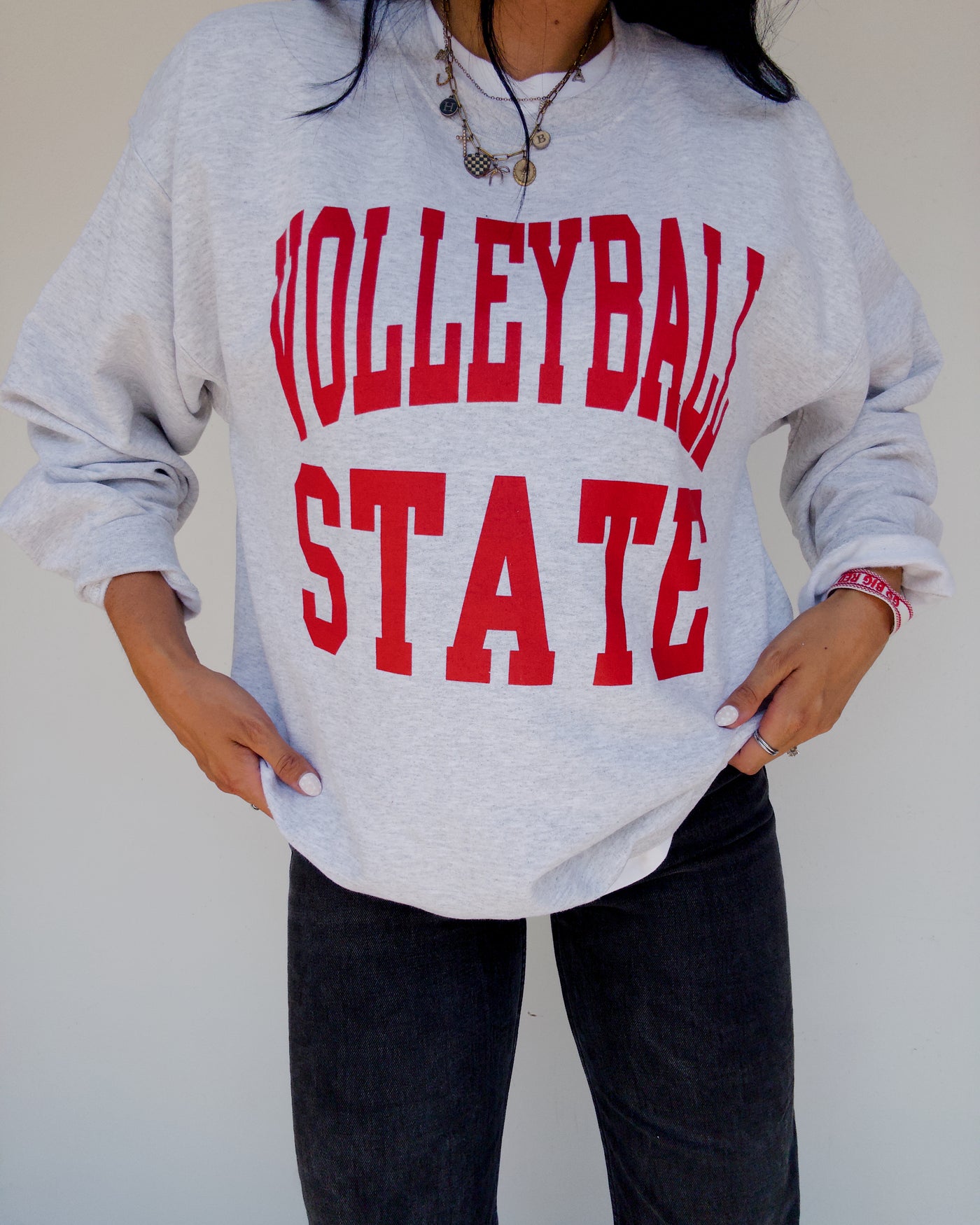 Volleyball State Sweatshirt - Ash