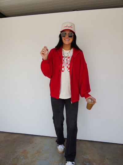 Fieldstone Cardigan - Red
