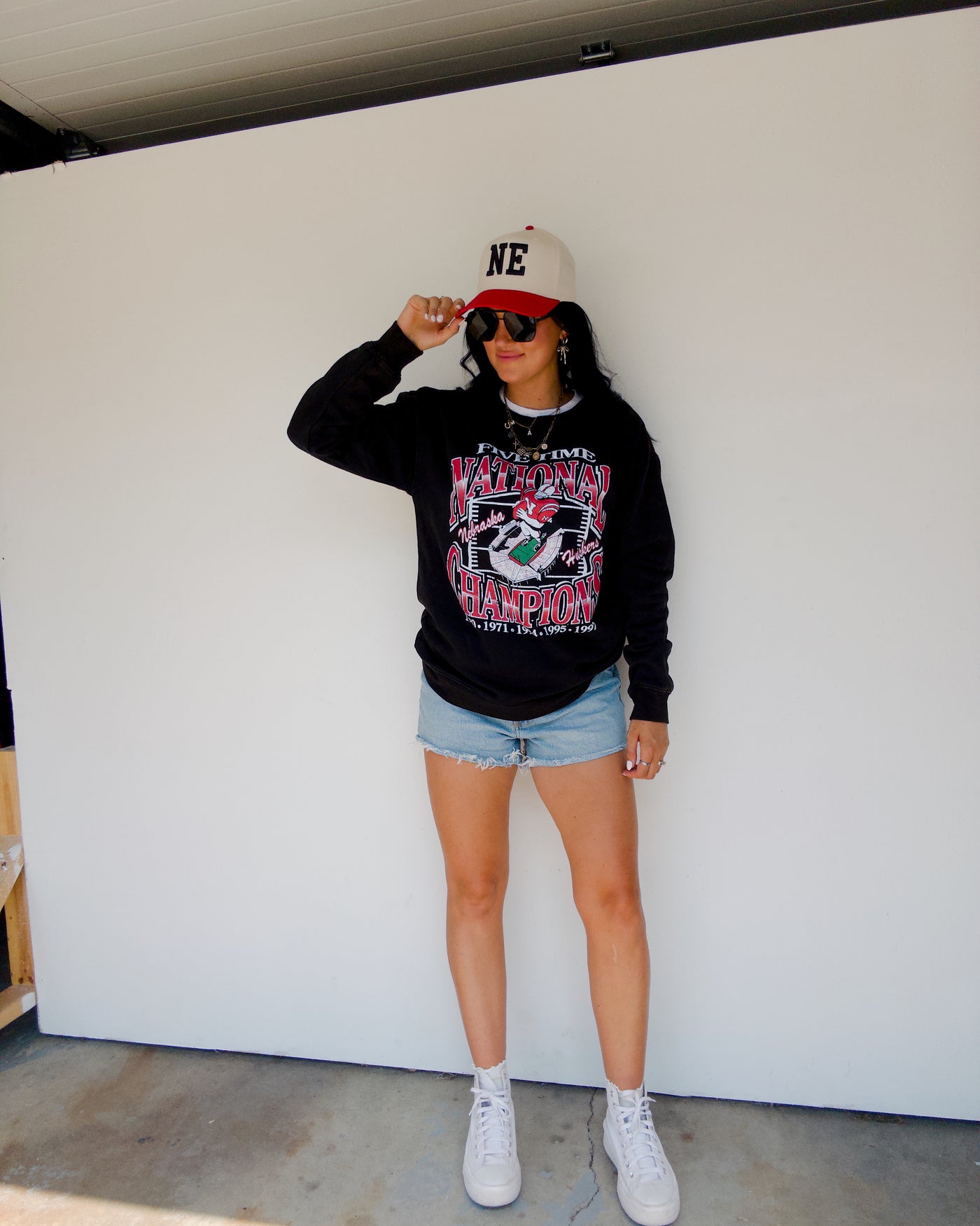 Nebraska National Champs Sweatshirt - Washed Black